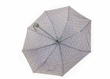 Polyester-/Rohseide-Gewebe-faltender Miniregenschirm, Selbstfaltender Regenschirm