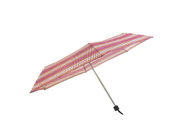 Rosa Superminipunkt-faltbares Regenschirm-tragbares Handbuch-offener Wind beständig