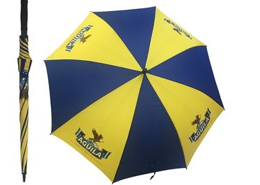 Fiberglas-Rahmen-blaue gelbe fördernde Golf-Regenschirme mit EVA-Schaum-Griff