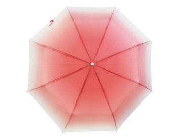 Windundurchlässiger Falten-Reise-Regenschirm, UVschutz-Reise-Regenschirm-Farbändern