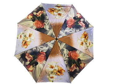 Kompakter Rainmate-Regenschirm, Reise Sun-Regenschirm-Gewohnheit druckt Satin-Gewebe