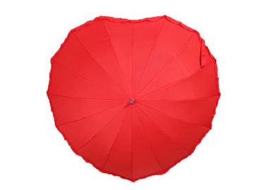 Roter Herz-geformter Liebes-kreativer Regenschirm-manuelle Steuerung für Heiratsvalentinsgruß