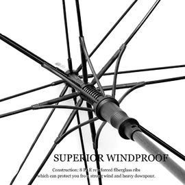 PVCs klarer kuppelförmiger Regenschirm-automatischer offener Bogen gerade Rippen 42 Zoll-8