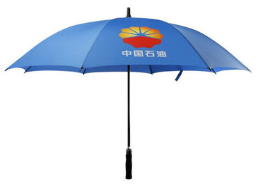 Golf-Regenschirm-Kohlenstoff-Faser-Schwarz-Metallrippen Bule windundurchlässige für Förderung