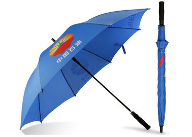 Golf-Regenschirm-Kohlenstoff-Faser-Schwarz-Metallrippen Bule windundurchlässige für Förderung