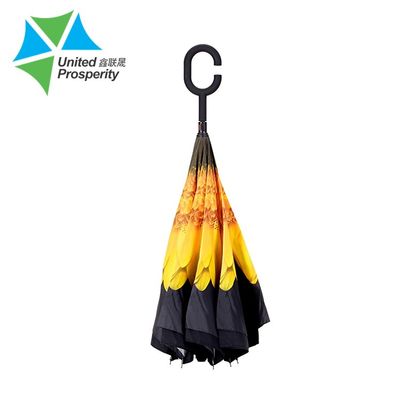 BV-Metall versieht umgekehrten Regenschirm der Sonnenblumen-C Griff mit Rippen