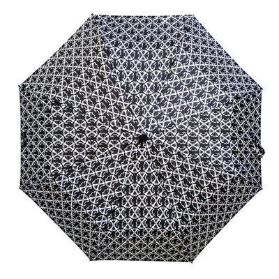 SGS überzogener faltbarer Gummiregenschirm des Griff-Durchmesser-98cm