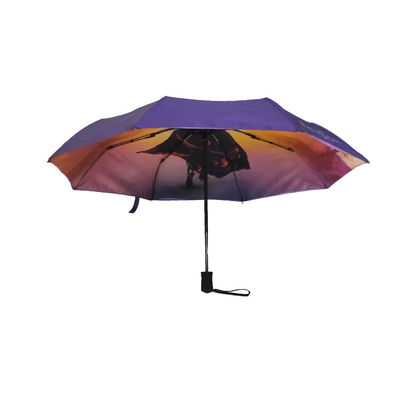 Offene 3 Falten-SelbstDoppelschicht-teleskopischer Regenschirm