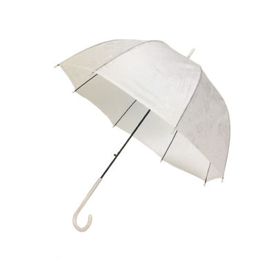 J-Form-Kunststoffgriff transparenter POE-Regenschirm