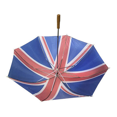 BRITISCHE Flagge Druck-Polyester-Gewebe-fördernde Golf-Regenschirme