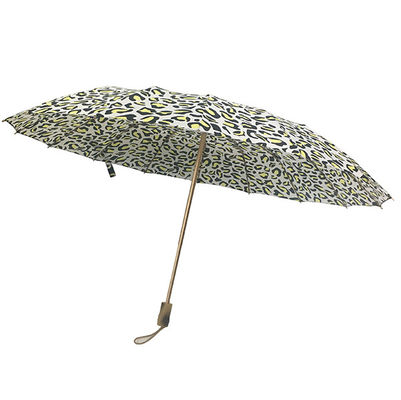 Goldenes Aluminiumabschnitt-Handbuch-offener 16 Rippen-faltbarer Regenschirm des spant-3