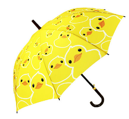 Griff-kompakter Golf-Regenschirm der Kindernetter gelber Enten-J