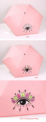 Farbe, die den 3 Falten-Regenschirm mit 8mm Metallwelle ändert