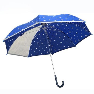 Kompaktes windundurchlässiges Rohseide-Gewebe-gerade Regenschirm-Länge 93.5cm
