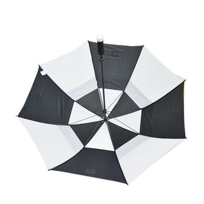 Manueller Metallrahmen-windundurchlässige Golf-Regenschirme mit geradem Griff