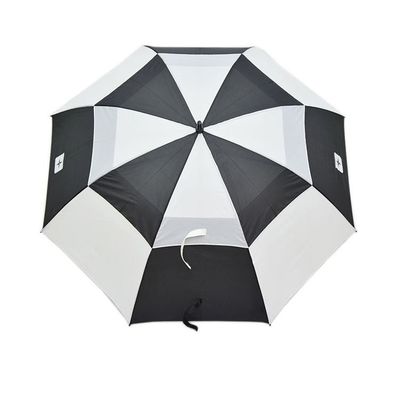 Manueller Metallrahmen-windundurchlässige Golf-Regenschirme mit geradem Griff