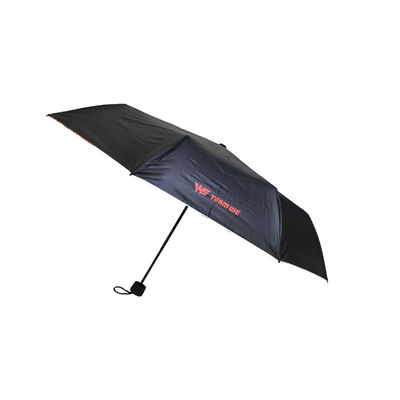 Schwarzer Falten-Regenschirm der Beschichtungs-95cm der Besichtigungs-3