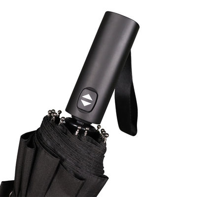 12 Falten-Regenschirm der Platten-Geschäfts-Rohseide-Abdeckungs-drei automatisch