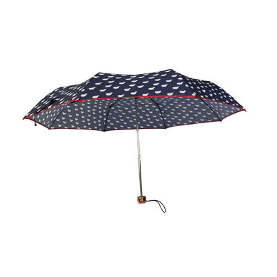 Siebdruck, der Handbuch-den offenen 3 Falten-Regenschirm mit Mode-Entwurf druckt