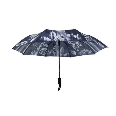 Offenes nahes unzerbrechliches Selbstmetall versieht Sturm-Regenschirm-Siebdruck-Drucken mit Rippen
