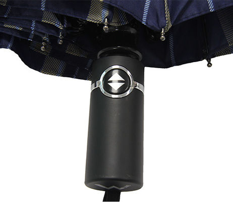 Überprüfen Sie faltenden Regenschirm-offenen Selbstabschluß des Muster-drei auf Männern