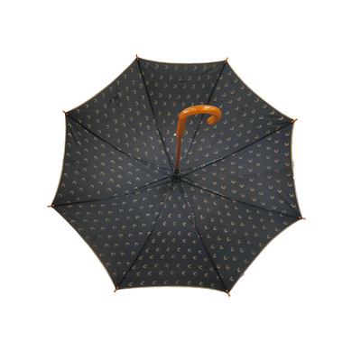 Offenes Selbstmetall 8 versieht windundurchlässige Golf-Regenschirme mit Holzgriff mit Rippen