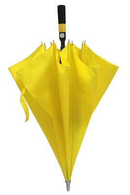 Gelbe Farbfiberglas-Wellen-Rohseide-großer Größen-Golf-Regenschirm für Männer