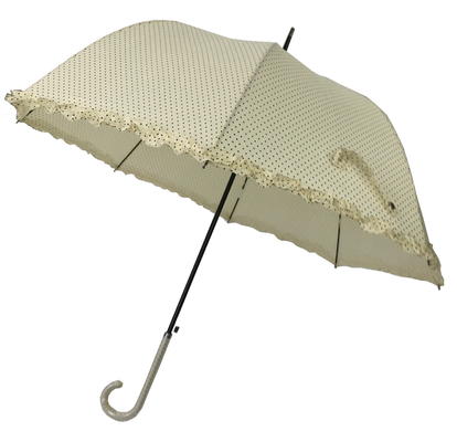 RPET-Rohseide-automatischer Damen-Regenschirm-Durchmesser 105CM mit Plastikj-Griff