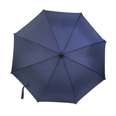 Gerader Geschäfts-Rohseide-Holzgriff-Regenschirm mit Logo Printing