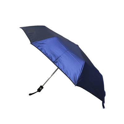 Polyester-windundurchlässiger automatischer faltender Regenschirm Soems 190T für Geschäft
