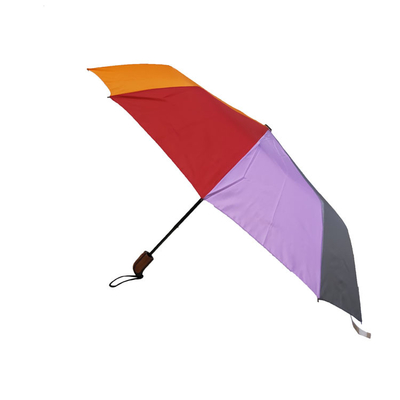 Vertrags-Damen des BSCI-Regenbogen-Farb-Polyester-190T, die Regenschirme für Reise falten
