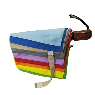 Vertrags-Damen des BSCI-Regenbogen-Farb-Polyester-190T, die Regenschirme für Reise falten