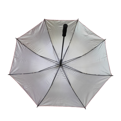 UVpolyester-Gewebe-gerader Regenschirm des schutz-190T mit silberner Beschichtung