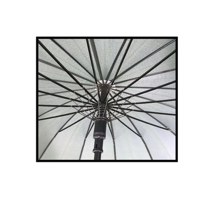 Rippen-Rohseide personifizierter Golf-Regenschirm des Sonnenschutz-24