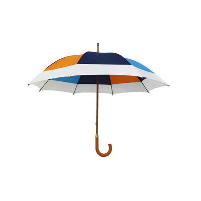 Kundenspezifischer hölzerner Stock-Regenschirm Logo Windproofs 23inch