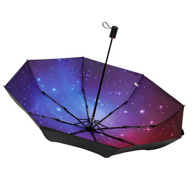 Damen-Handbuchoffene Superminirohseide 3 faltender Regenschirm
