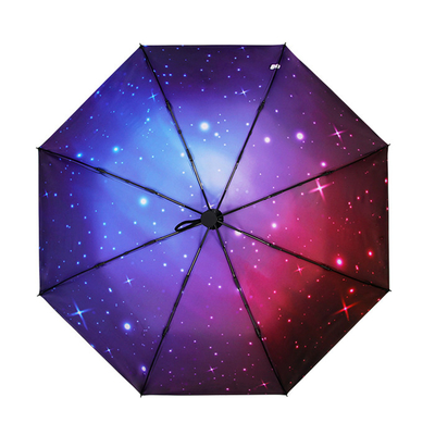 Damen-Handbuchoffene Superminirohseide 3 faltender Regenschirm