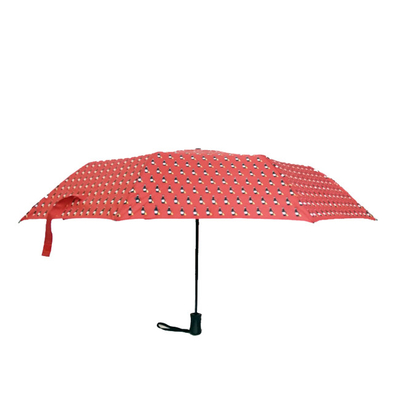 Kundenspezifischer automatischer faltender Regenschirm im Freien 21inch Logo Pongees 190T