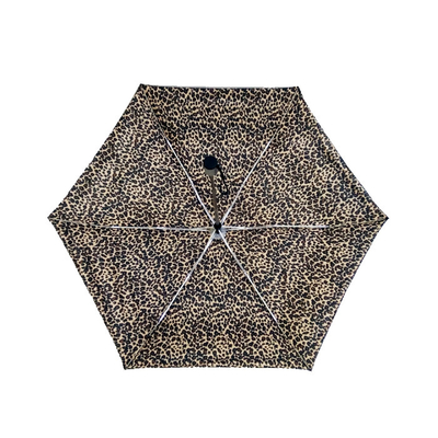 Leopard druckte Anti- UV-Mini Windproof Pocket Umbrella