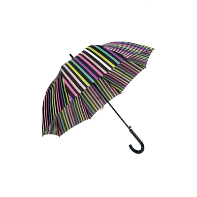 Windundurchlässiger kompakter gerader gestreifter Regenschirm SGS für Reise