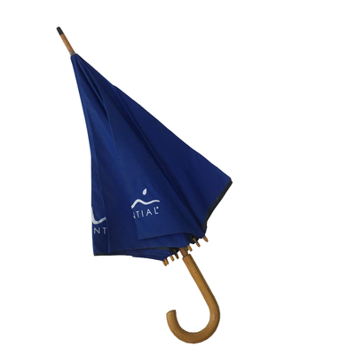 Hölzerner J Griff-Regenschirm des offenen der Doppelschicht-190T Rohseide-Selbstgewebe-