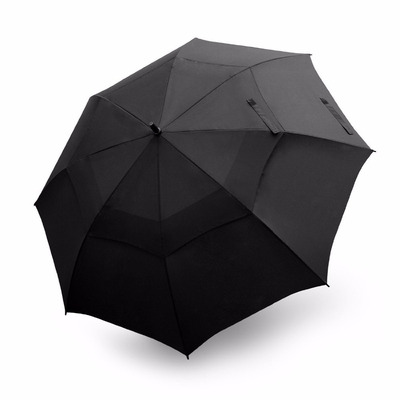 Fördernder Doppelschicht-Golf-Regen-Regenschirm der Rohseide-190T