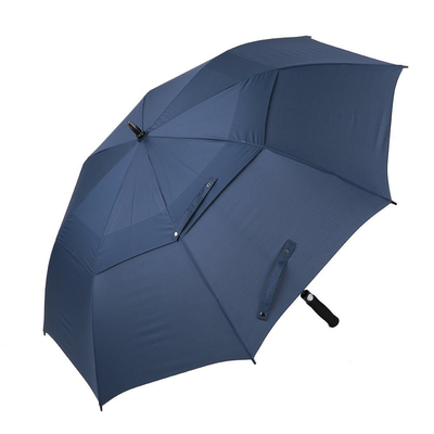 Fördernder Doppelschicht-Golf-Regen-Regenschirm der Rohseide-190T