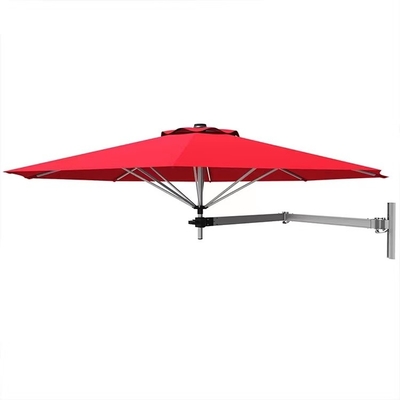 8FT/10FT an der Wand befestigter freitragender Sun Regenschirm mit justierbarem Polen