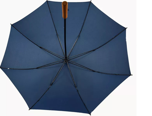 Rohseide-gerade windundurchlässige Golf-Regenschirme des Fiberglas-Rahmen-190T