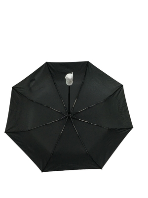 Windundurchlässiger doppelter Fiberglas-Rippen-Regenschirm-Schwarz-Farbdurchmesser 95cm