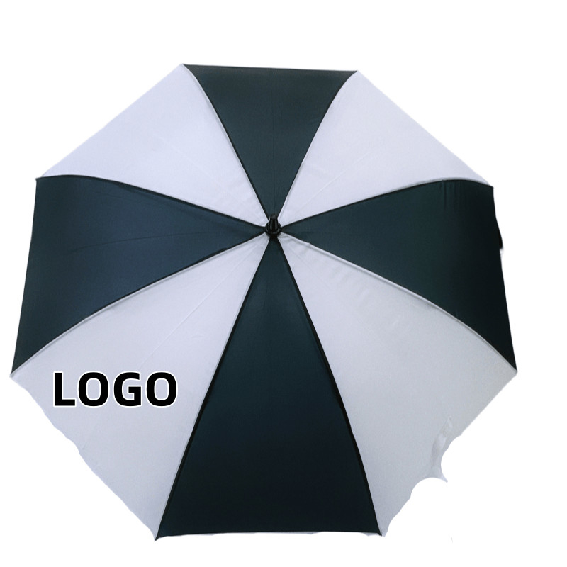 27 Zoll 8 Rippen Custom Logo Promotion Golf Schirm mit Glasfaserrahmen und Welle