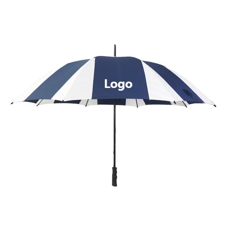 Polyester / Pongee Stoff Firmenmarken Golfschirme mit Plastikgriff