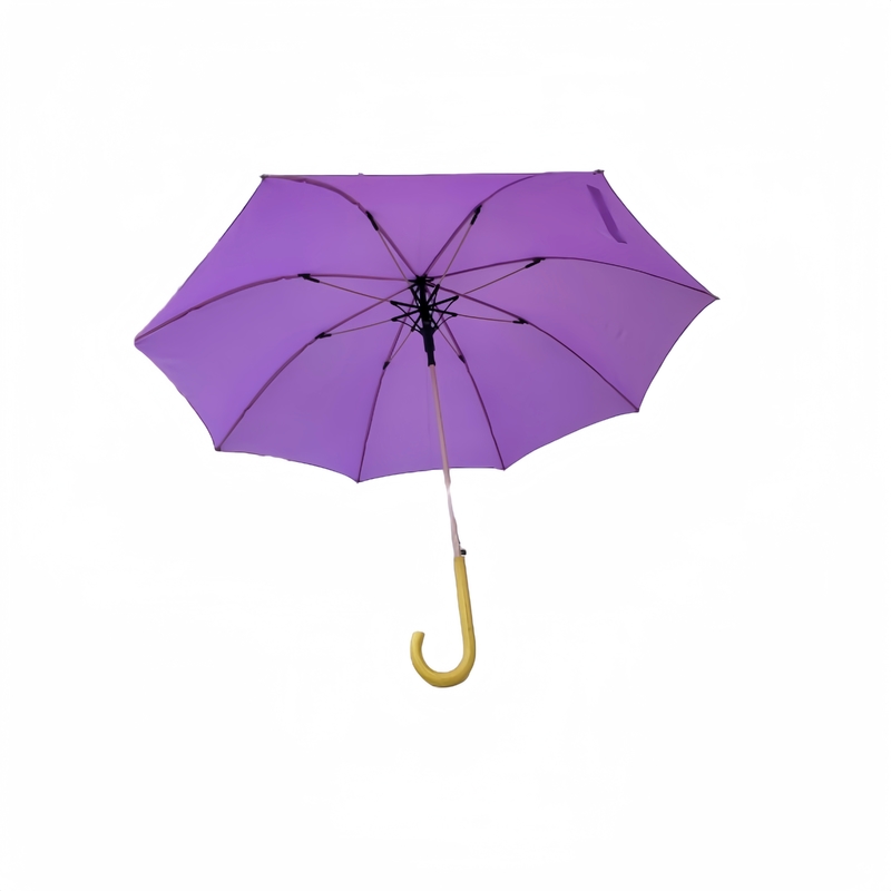 Anpassbarer wasserdichter Straight Umbrella mit Pongee Stoff und persönlicher Farbmatching Glasfaser Rippen Design