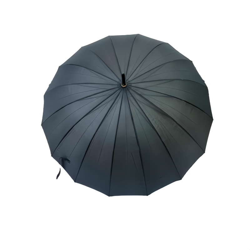 Bleiben Sie trocken 25 Zoll großer, gerader Griff Kompaktes Golfbrolly mit 16 Rippen Superwindschutzschirm